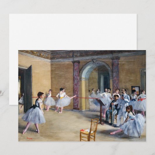 Edgar Degas - Dansfoyer, Opera rue Le Peletier Bedankkaart (Voorkant / Achterkant)