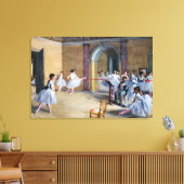 Edgar Degas - Dansfoyer, Opera rue Le Peletier Canvas Afdruk (Insitu (Woonkamer))