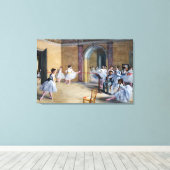 Edgar Degas - Dansfoyer, Opera rue Le Peletier Canvas Afdruk (Insitu (Houten vloer))