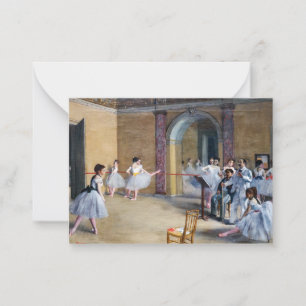Edgar Degas - Dansfoyer, Opera rue Le Peletier Notitiekaartje