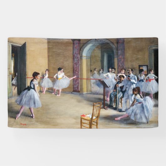 Edgar Degas - Dansfoyer, Opera rue Le Peletier Spandoek (Horizontaal)