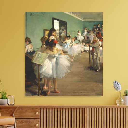 EDGAR DEGAS - dansklasse 1874 Canvas Afdruk (Insitu (Woonkamer))
