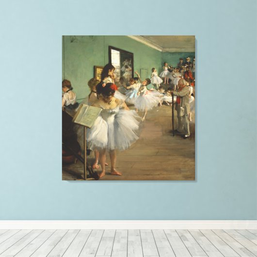 EDGAR DEGAS - dansklasse 1874 Canvas Afdruk (Insitu (Houten vloer))
