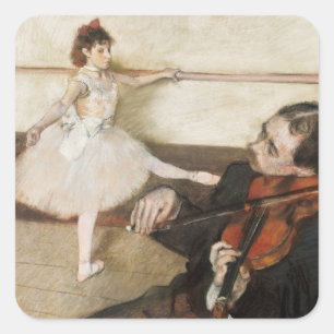 Edgar Degas dansles. impressionisme Vierkante Sticker