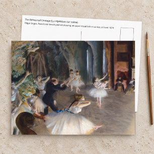 Edgar Degas - De balletproef op het podium Briefkaart