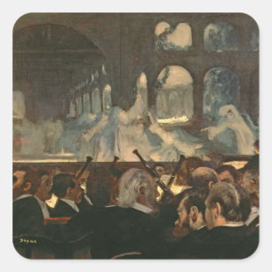 Edgar Degas   De balletscène, de opera van Meyerbe Vierkante Sticker