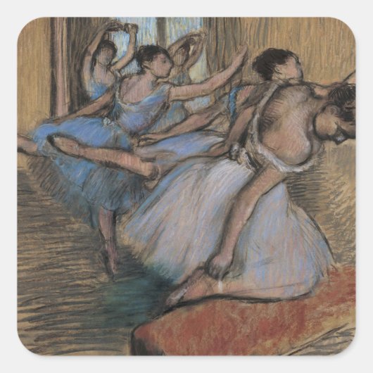 Edgar Degas | De dansers Vierkante Sticker (Voorkant)