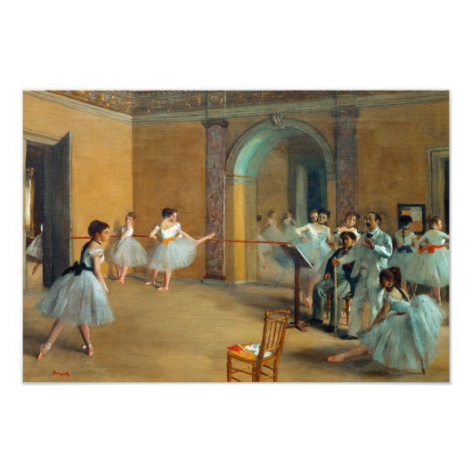Edgar Degas De Dansfoyer bij de Opera Foto Afdruk (Voorkant)