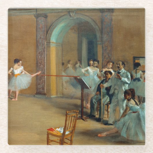 Edgar Degas De Dansfoyer bij de Opera Glazen Onderzetter (Voorkant)