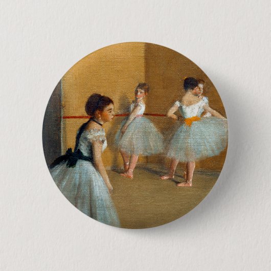 Edgar Degas De Dansfoyer bij de Opera Ronde Button 5,7 Cm (Voorkant)