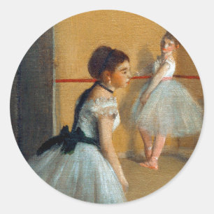 Edgar Degas De Dansfoyer bij de Opera Ronde Sticker