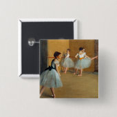 Edgar Degas De Dansfoyer bij de Opera Vierkante Button 5,1 Cm (Voorkant /achterkant)