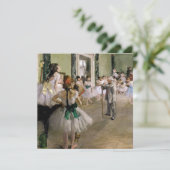 Edgar Degas - De dansklasse Bedankkaart (Staand voorkant)