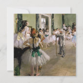 Edgar Degas - De dansklasse Bedankkaart (Voorkant)