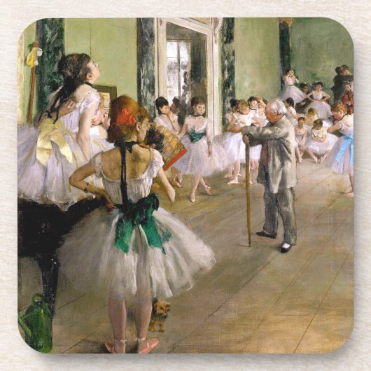 Edgar Degas de dansklasse Bier Onderzetter (Voorkant)