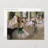 Edgar Degas - De dansklasse Briefkaart (Voorkant / Achterkant)
