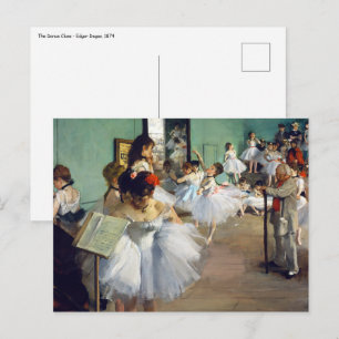 Edgar Degas - De dansklasse Briefkaart