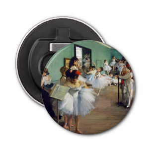 Edgar Degas - De dansklasse Button Flesopener