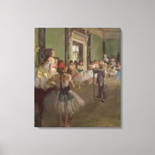Edgar Degas   De dansklasse, c.1873-76 Canvas Afdruk