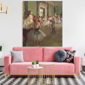 Edgar Degas | De dansklasse, c.1873-76 Canvas Afdruk (Insitu (Woonkamer))