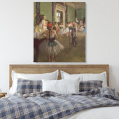 Edgar Degas | De dansklasse, c.1873-76 Canvas Afdruk (Insitu (Slaapkamer))