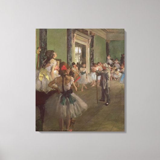 Edgar Degas | De dansklasse, c.1873-76 Canvas Afdruk (Voorkant)