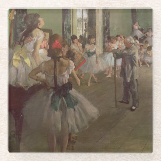 Edgar Degas | De dansklasse, c.1873-76 Glazen Onderzetter (Voorkant)