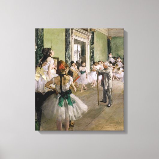 Edgar Degas - De dansklasse Canvas Afdruk (Voorkant)