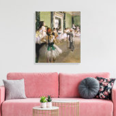 Edgar Degas - De dansklasse Canvas Afdruk (Insitu (Woonkamer))