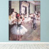 Edgar Degas de dansklasse Canvas Afdruk (Insitu (Houten vloer))