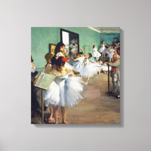 Edgar Degas - De dansklasse Canvas Afdruk