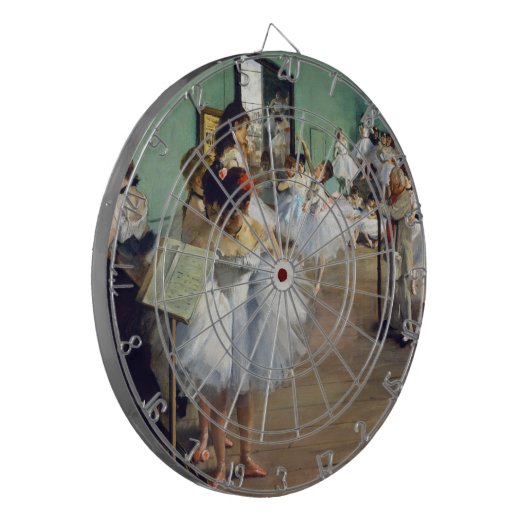 Edgar Degas - De dansklasse Dartbord (Voorkant Links)