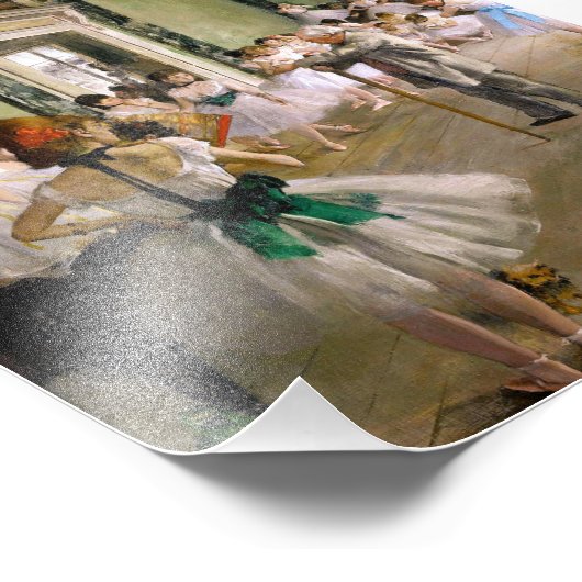 Edgar Degas de dansklasse Foto Afdruk (Hoek)