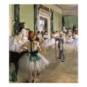 Edgar Degas - De dansklasse Foto Afdruk