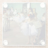 Edgar Degas - De dansklasse Glazen Onderzetter (Achterkant)