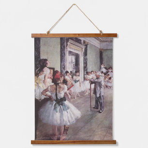 Edgar Degas de dansklasse Hangend Wandkleed
