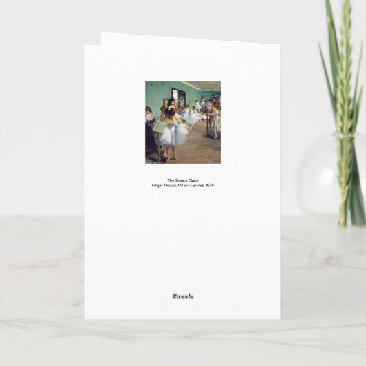 Edgar Degas - De dansklasse Kaart (Achterkant)