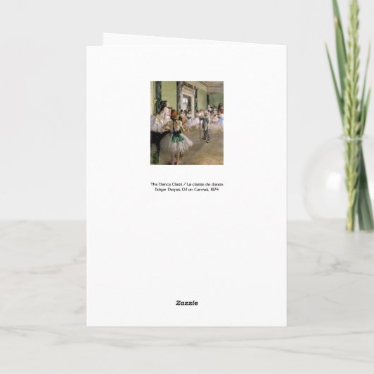 Edgar Degas - De dansklasse Kaart (Achterkant)
