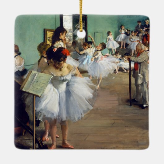 Edgar Degas - De dansklasse Keramisch Ornament (Achterkant)