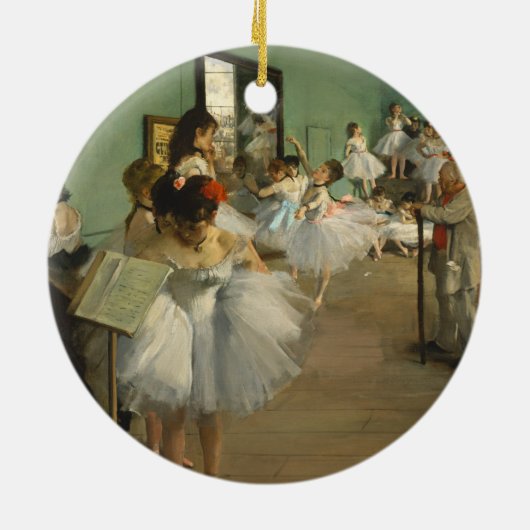 Edgar Degas de dansklasse Keramisch Ornament (Achterkant)