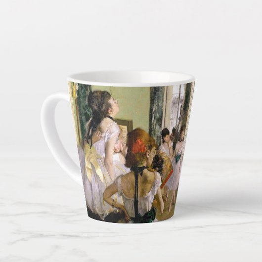 Edgar Degas de dansklasse Latte Mok (Linkerhoek)