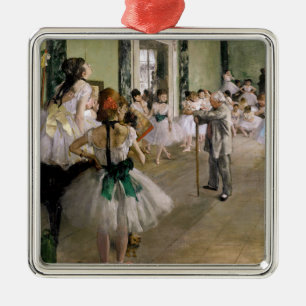Edgar Degas - De dansklasse Metalen Ornament