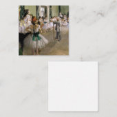 Edgar Degas - De dansklasse Notitiekaartje (Voorkant / Achterkant)