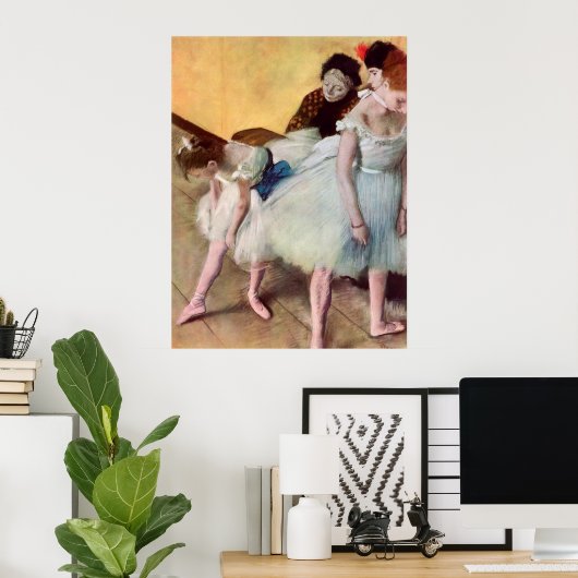 Edgar Degas de dansklasse Poster (Thuiskantoor)