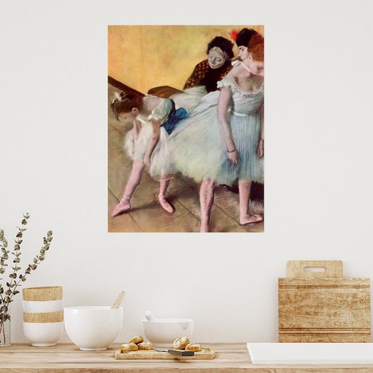 Edgar Degas de dansklasse Poster (Keuken)