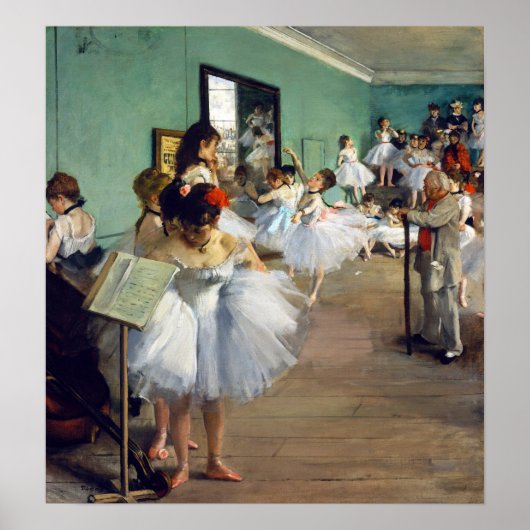 Edgar Degas - De dansklasse Poster (Voorkant)