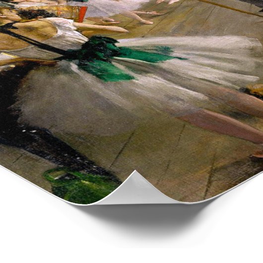 Edgar Degas de dansklasse Poster (Hoek)