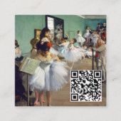 Edgar Degas - De dansklasse - QR-code Vierkante Visitekaartje (Voorkant)