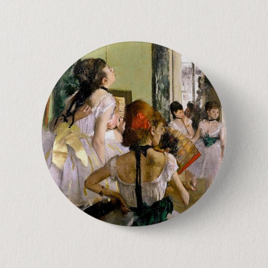 Edgar Degas de dansklasse Ronde Button 5,7 Cm (Voorkant)