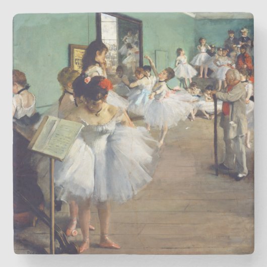 Edgar Degas - De dansklasse Stenen Onderzetter (Voorkant)